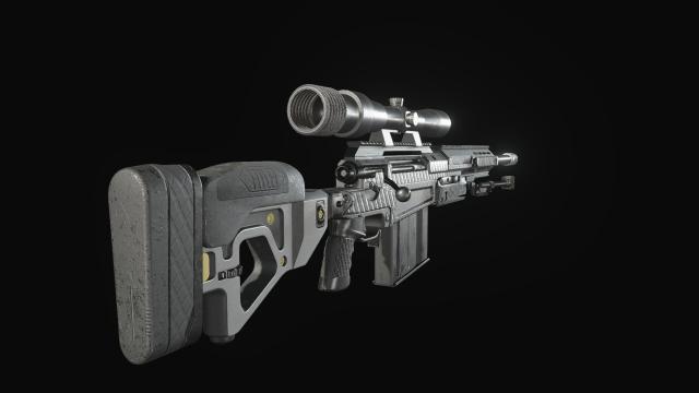 AX50 over F2 Sniper Rifle for Resident Evil: Village