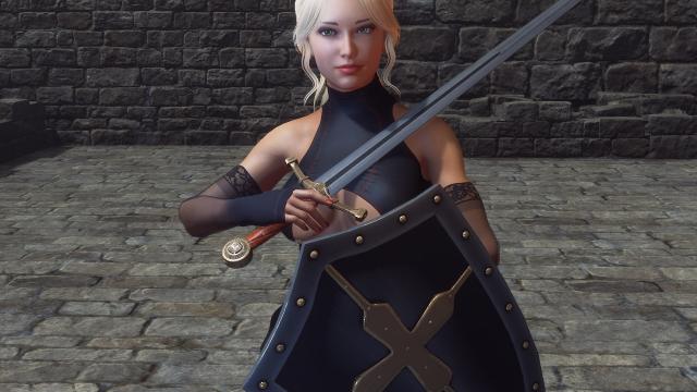 Щит и меч темного храмовника / Dark Templar Sword & Shield для She Will Punish Them