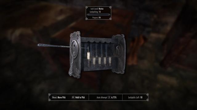 Skyblivion Lockpick menu для Skyrim SE-AE