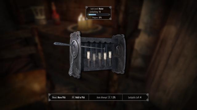 Skyblivion Lockpick menu для Skyrim SE-AE