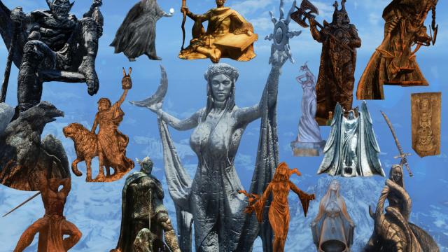 Stunning Statues of Skyrim for Skyrim SE-AE