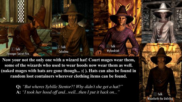 Wizard Hats for Skyrim SE-AE