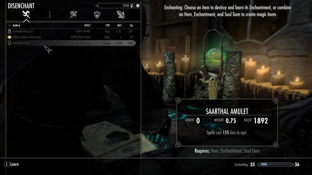 Enhanced Saarthal Amulet - for Skyrim SE-AE