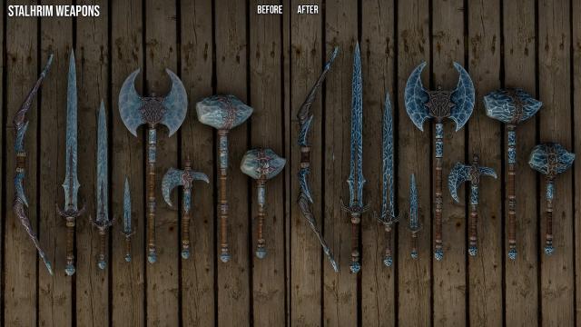 Stalhrim Armors and Weapons Retexture SE for Skyrim SE-AE