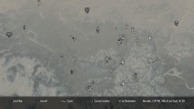 No Fog on World Map - Карта без тумана для Skyrim SE-AE