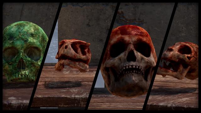 HD Уникальные черепа / Unique Skulls HD - SE для Skyrim SE-AE