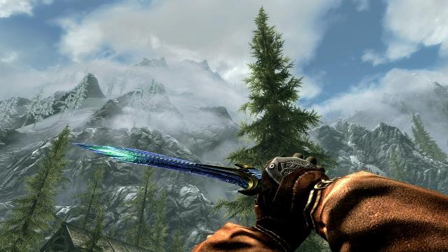 Vlammenzee's Glass weapons retextured for Skyrim SE-AE