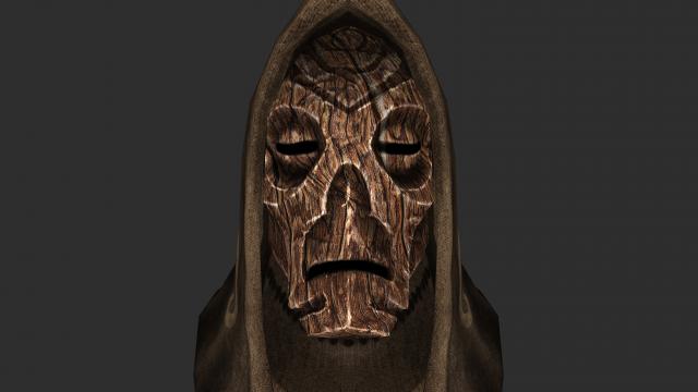 Natural Dragon Priest Mask Textures for Skyrim SE-AE