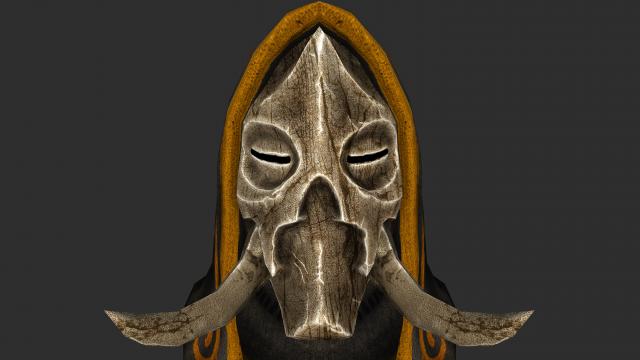 Natural Dragon Priest Mask Textures for Skyrim SE-AE