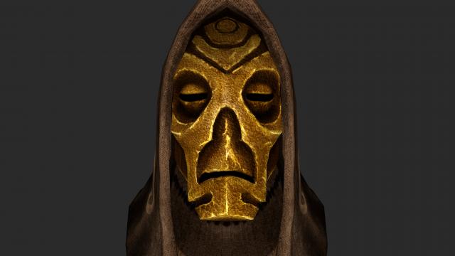 Natural Dragon Priest Mask Textures for Skyrim SE-AE