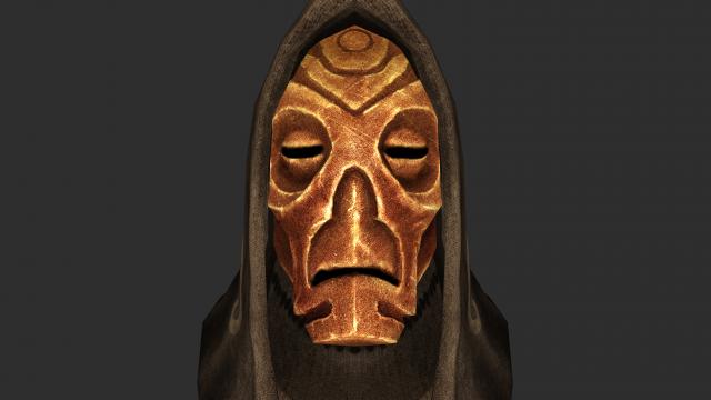 Natural Dragon Priest Mask Textures for Skyrim SE-AE