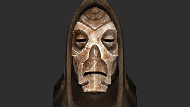 Natural Dragon Priest Mask Textures for Skyrim SE-AE