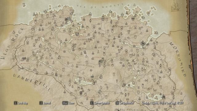 Paper World Map for SSE - Бумажная карта мира для Skyrim SE-AE