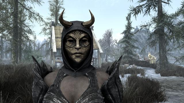 Красивая маска Клавикуса / Masque of Clavicus Vile для Skyrim SE-AE