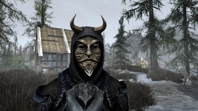 Красивая маска Клавикуса / Masque of Clavicus Vile для Skyrim SE-AE