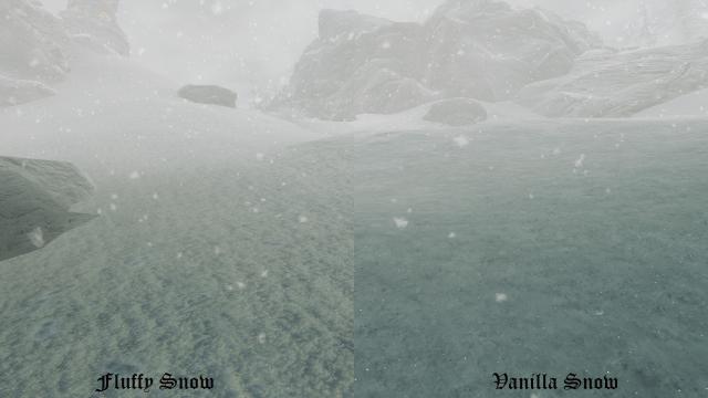 Fluffy Snow - Пушистый Снег для Skyrim SE-AE