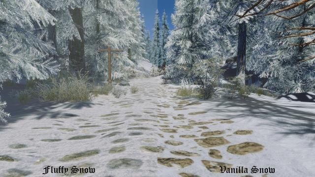 Fluffy Snow - Пушистый Снег для Skyrim SE-AE