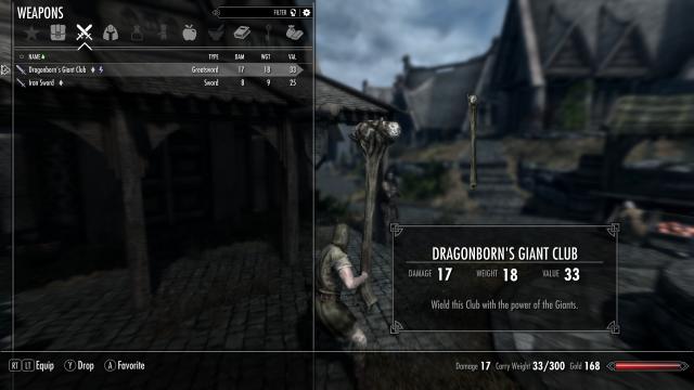 Dragonborn’s Giant Club - for Skyrim SE-AE