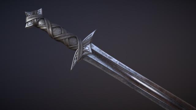 Sarta - Leather Wrapped Sword - for Skyrim SE-AE