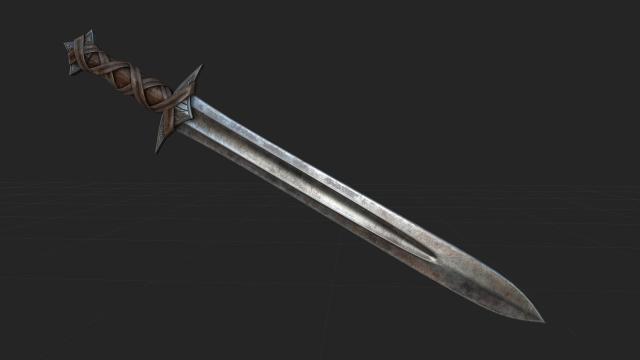 Sarta - Leather Wrapped Sword - for Skyrim SE-AE