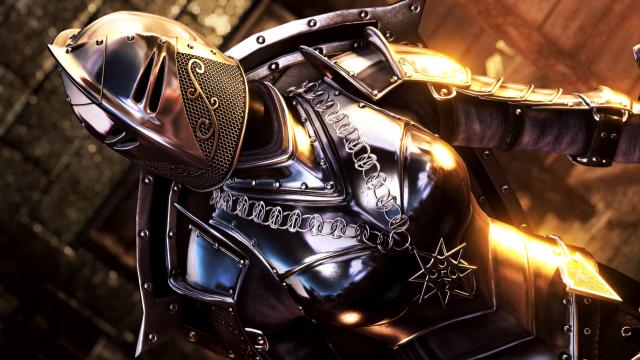 Сет темного рыцаря / DX Dark Knight Armor - UNP для Skyrim SE-AE