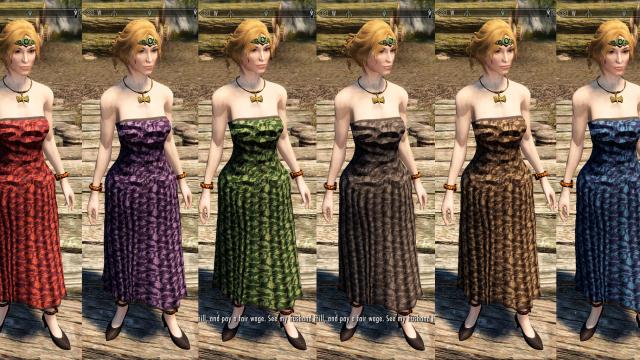 Dress long3 SMP CBBE for Skyrim SE-AE