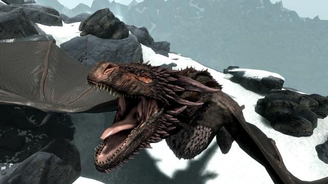 GoT and HotD - Vanilla Dragons Replacer for Skyrim SE-AE
