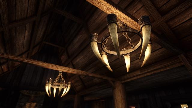 SD’s Horn Candles SE - HD Свечи в сигнальных рогах для Skyrim SE-AE