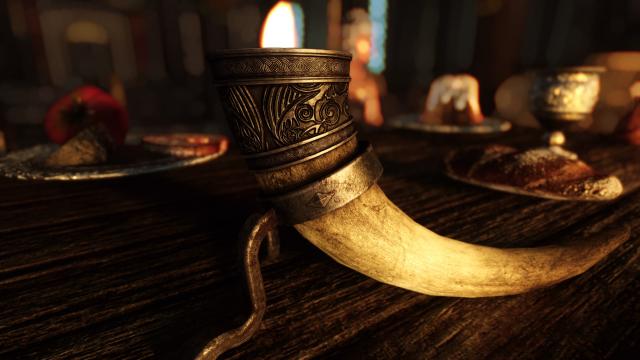 SD’s Horn Candles SE - HD Свечи в сигнальных рогах для Skyrim SE-AE