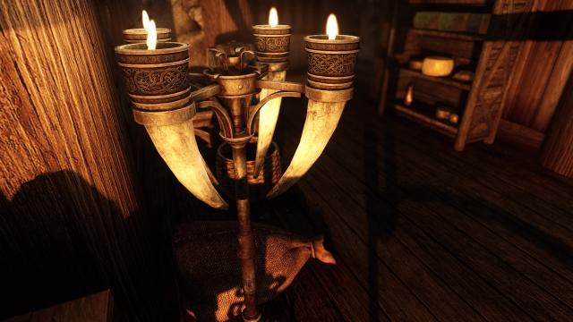 SD’s Horn Candles SE - HD Свечи в сигнальных рогах для Skyrim SE-AE