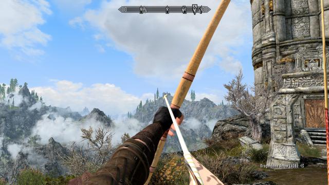 Драконий длинный лук / Dragon Longbow SE для Skyrim SE-AE