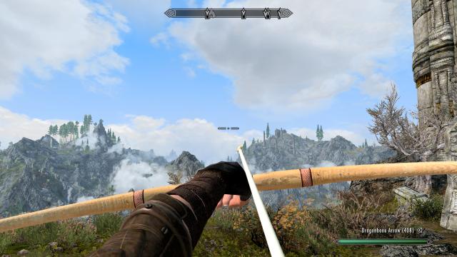 Драконий длинный лук / Dragon Longbow SE для Skyrim SE-AE