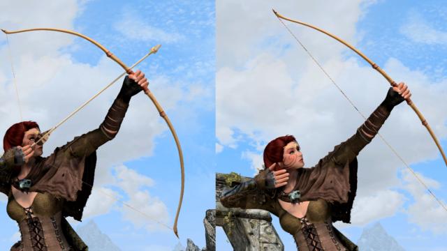 Драконий длинный лук / Dragon Longbow SE для Skyrim SE-AE