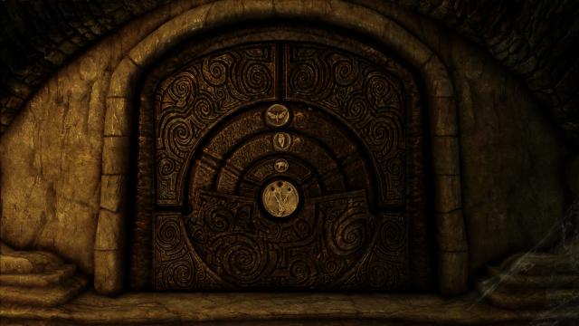 -  Ruins Puzzle Door - 4K Upscaled for Skyrim SE-AE