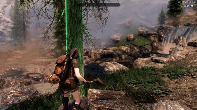 Динамичное добывание ресурсов / SkyJack Simple Woodcutter для Skyrim SE-AE