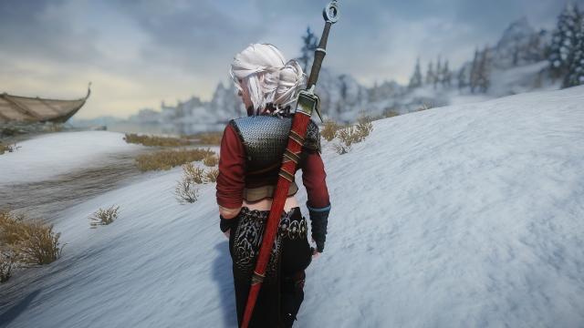 Зираэль / Zireael. Ciri's High Quality Sword. для Skyrim SE-AE