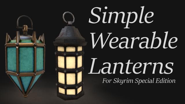 Обычные фонари / Simple Wearable Lanterns для Skyrim SE-AE