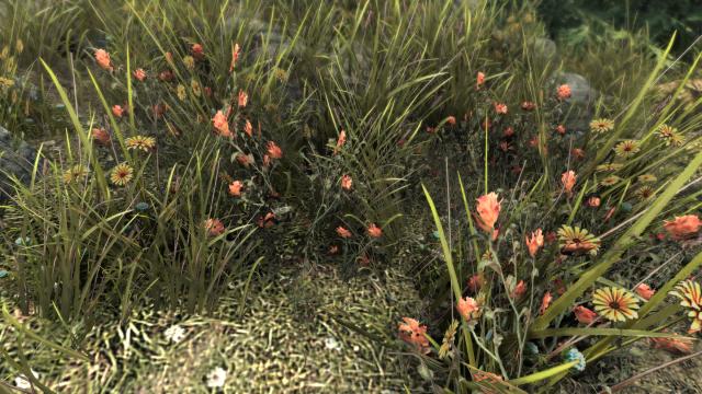 3D Горные цветки / Cathedral - 3D Mountain Flowers для Skyrim SE-AE