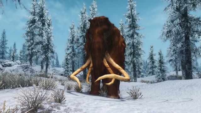 HD Мамонты / MAMMOTH для Skyrim SE-AE