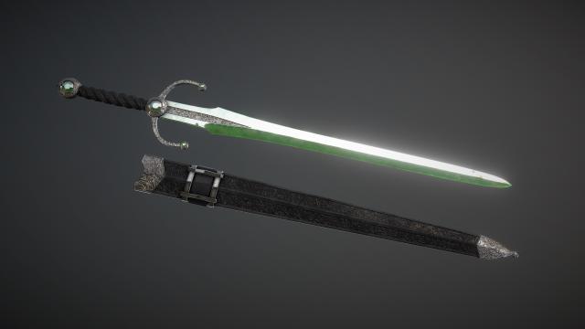 Mage Glass Sword - for Skyrim SE-AE