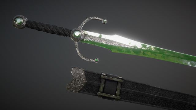 Mage Glass Sword - Стеклянный меч волшебника для Skyrim SE-AE