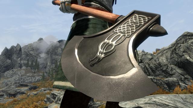 Draconic Brigand Axe for Skyrim SE-AE