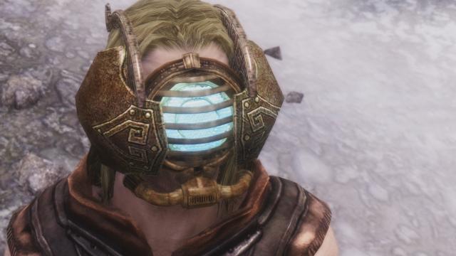 Animated Dwarven head gear for Skyrim SE-AE