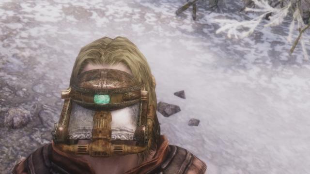 Animated Dwarven head gear for Skyrim SE-AE