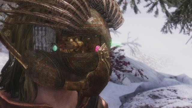 Animated Dwarven head gear for Skyrim SE-AE