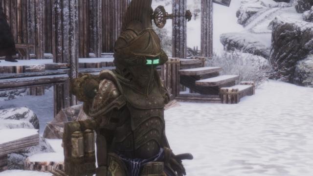 Animated Dwarven head gear for Skyrim SE-AE