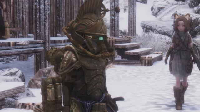 Animated Dwarven head gear for Skyrim SE-AE