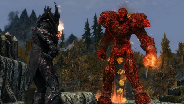 Fire Golem- Mihail Monsters and Animals (MIHAIL SSE PORT) for Skyrim SE-AE