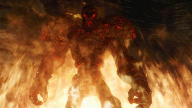 Огненный голем / Fire Golem- Mihail Monsters and Animals (MIHAIL SSE PORT) для Skyrim SE-AE