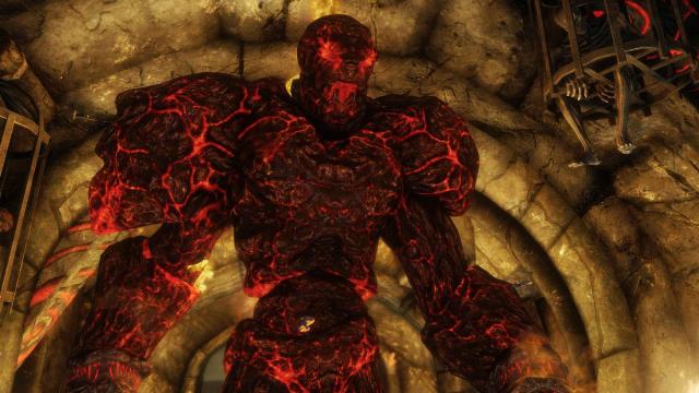 Fire Golem- Mihail Monsters and Animals (MIHAIL SSE PORT) for Skyrim SE-AE